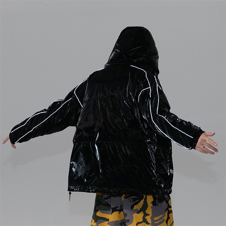日系80白鸭绒冬季反光设计感炸街保暖连帽羽绒服YR101P255控328,男装羽绒服,电商A247-1