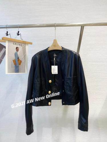 秋季新款进口皮质小外套皮衣，女装皮衣，G