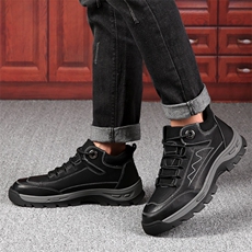 X4457-155男士棉鞋冬季加绒高帮运动休闲皮鞋男，男鞋靴子，星座1407-3