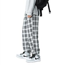 2021春夏港风格子裤子男中性风格子裤女直筒宽松DS-C407-6647-P40，男装休闲裤，电商C323-1