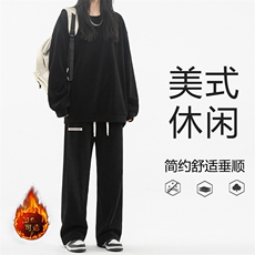 加绒加厚时尚垂顺休闲套装免烫TZ819-常规特批98加绒特批118，男装休闲套装，星座718