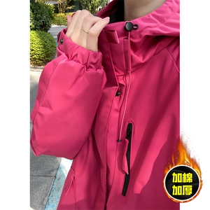 现货5W件冬季三防美式boxy解构连帽雪山冲锋衣棉衣男女棉服厚外套图片