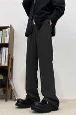 休闲西裤男长裤子春夏小众设计感潮流宽松直筒垂感西裤XK302-P50，男装西裤，电商A178