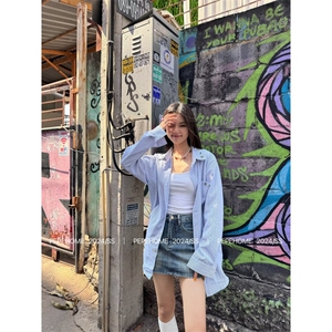 防晒衬衫外套女2025夏季新款休闲宽松衬衣设计感小众薄款上衣图片