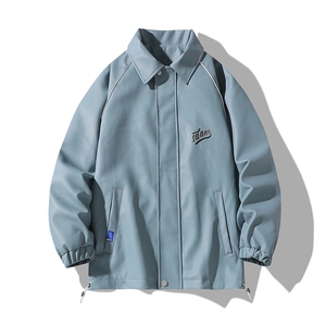 夹克男日系挂拍宽松落大码落肩PU皮上衣外套DSA157B-J8069-P85图片