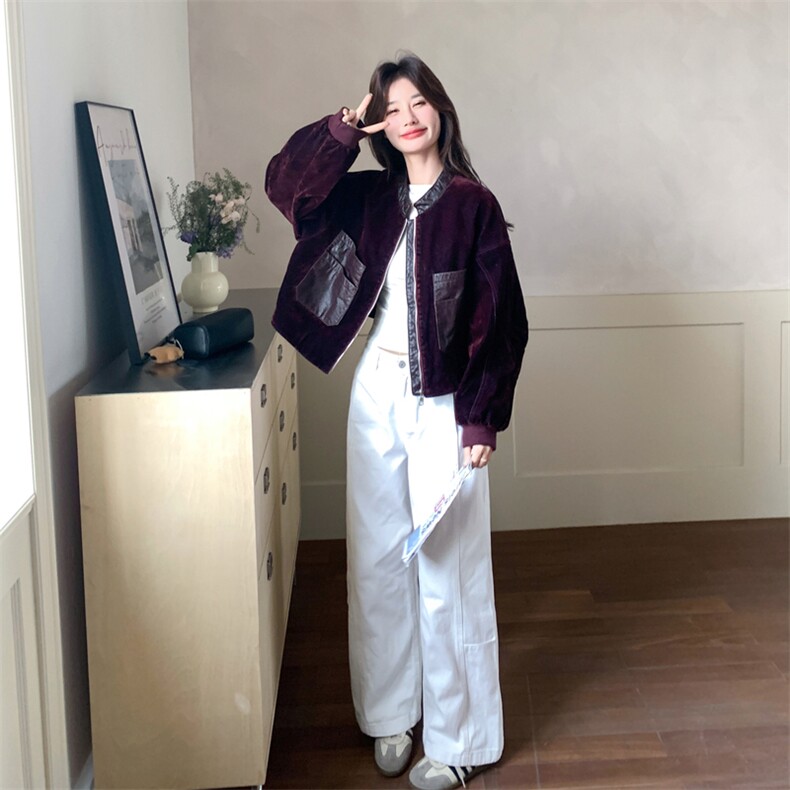 新品大货好数据高品质重工艺植绒牛仔外套6826-P195控298,女装短外套,2C196