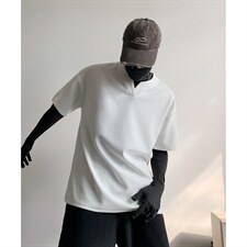 特批250克男装夏季新款大码宽松短袖T恤夏装V领打底衫S399P20，男装T恤，电商A233-1