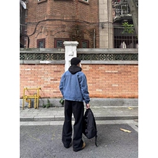 美式复古牛仔工装夹克男秋季高街cleanfit百搭休闲外套LF4009-P65，男装工装外套，星座1008