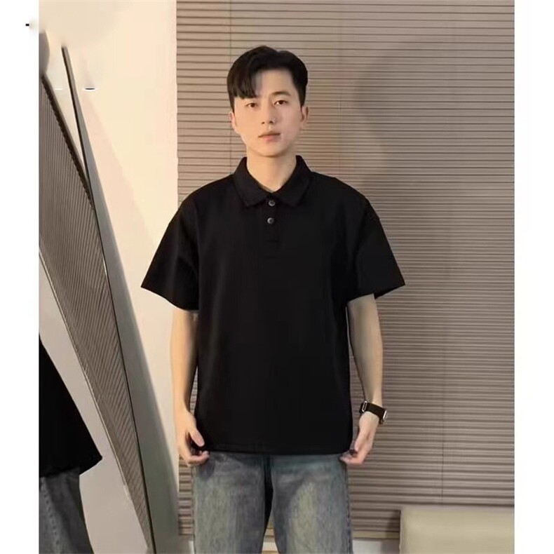 基础款重磅Polo衫短袖男款夏季成熟痞帅衬衫领T恤内搭正肩半袖男,男装Polo衫,星座506A
