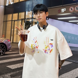 量大优 供视频 重磅麂皮绒短袖t恤男 JT529-特p19图片
