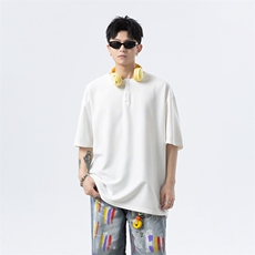 华夫格亨利领短袖男polo衫cp124-特p20，男装T恤，电商B371