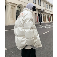 港风23新款冬季时尚百搭立领PU皮棉服外套MY64510P115控158，男装棉衣，电商A268A