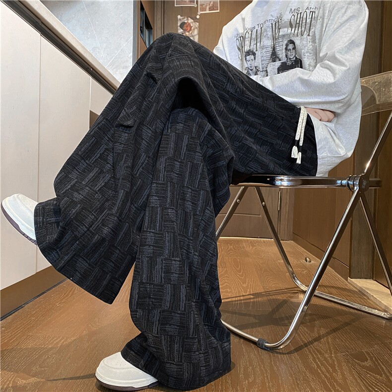 2025秋季美式拼接格子扎染设计潮流休闲裤B315-K25341-特p35控68图片