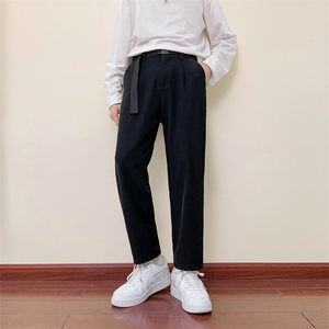 春夏九分小西裤休闲潮牌纯色得物二开裤子XZ301b-2-CK625特P42图片