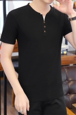 夏季男士短袖t恤韩版潮流秋衣男夏装打底衫体恤V领纯棉ST002-P25，男装T恤，星座509