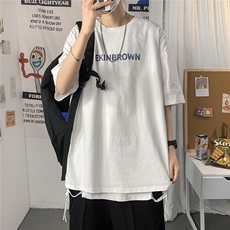1港风圆领青春休闲大码运动日系原宿潮流男士短袖宽松7036F20控35，男装T恤，星座226-2