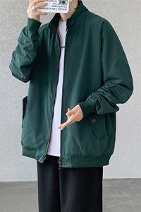 8XL-M美式复古棒球服外套男特大码潮牌双拉链立领夹克衫JK005P85图片