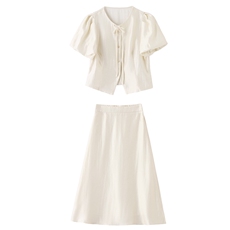 2024夏季新款气质显瘦套裙优雅修身两件套时尚百搭小香风连衣裙，女装套装/套裙，来米儿