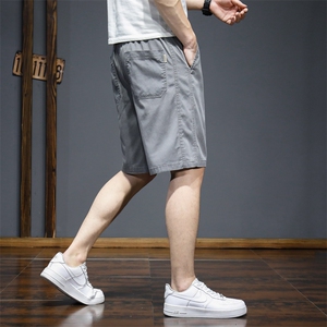 夏季莱赛尔天丝五分牛仔短裤宽松直筒男士夏天薄款休闲外穿中裤子图片