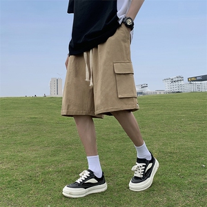 工装短裤男士韩版潮流大口袋夏季2024宽松ins休闲五分裤K5503-P34图片