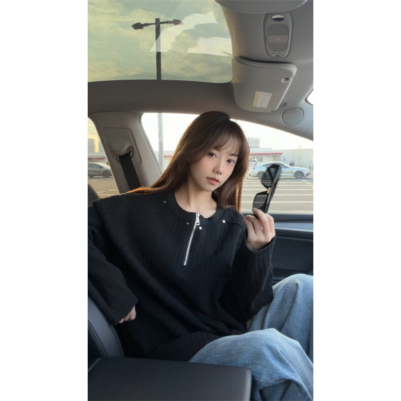 WY10185-特P38加绒48重磅鱼骨纹铆钉半拉链舒适银狐绒大码卫衣男,男装卫衣,电商A059