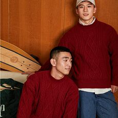 2026新年情侣装红色毛衣费尔岛圣诞节本命年元旦跨年慵懒风红，男装针织衫/毛衣，星座218-1（原230）