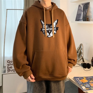 抖音品质 秋季320G华棉男士连帽大码印花卫衣WYH514-P45控68图片