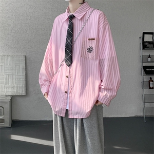 现货  CS1163-特P53  新款百搭条纹大码男衬衫图片