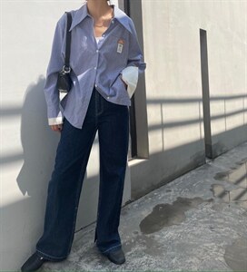 现货，秋季新款条纹衬衣图片
