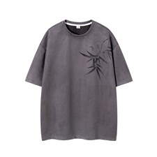 1竹竹高升烧花麂皮绒大码M-5XL短袖T恤JDT77787特P25块供抖音视频，男装T恤，星座226-2
