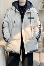 棉服男冬季新款港风宽松假两件连帽棉衣MF8587-特P78，男装棉衣，星座214-3