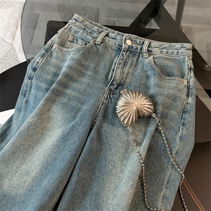 女夏新款休闲运动时尚套装百搭圆领短袖贝壳星星T恤牛仔裤两件套图片