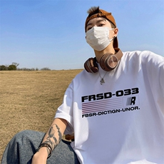 抖音得物二开现货供应220克夏装重磅美式高街宽松短袖t恤MT75，男装T恤，电商A486-1