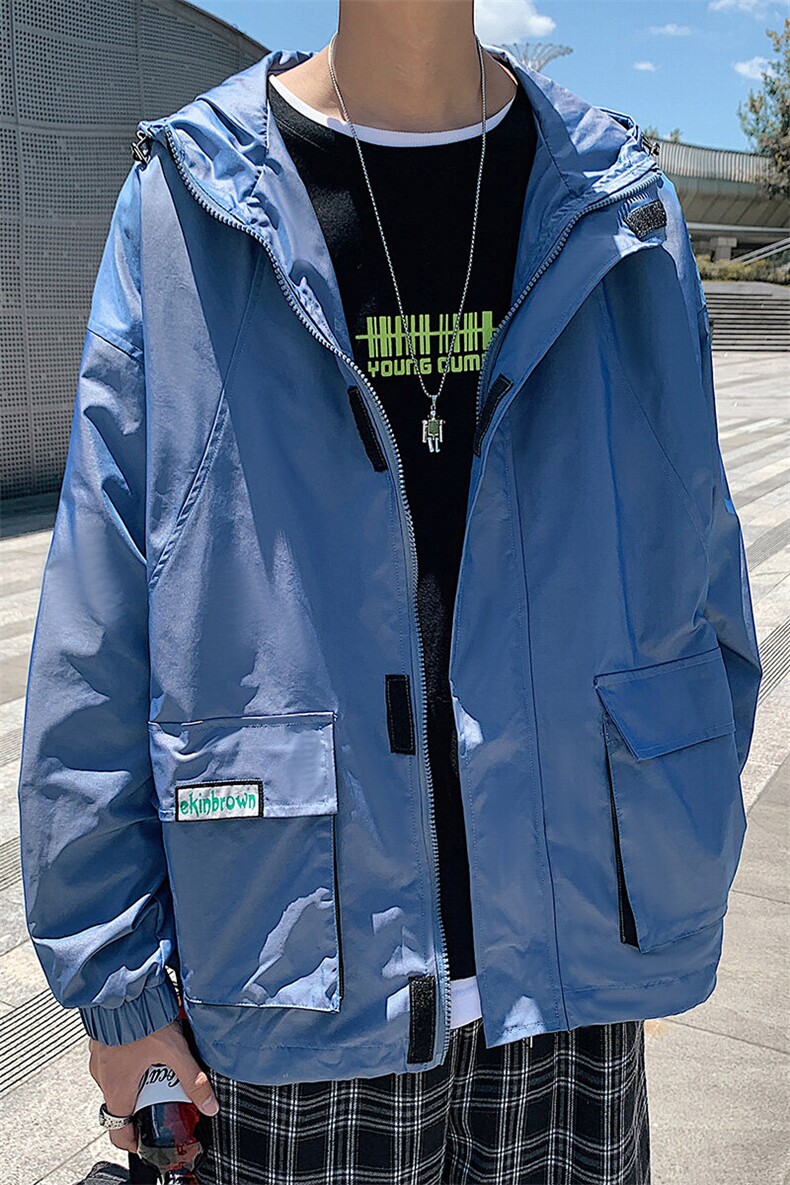 港风冲锋衣男潮牌外套男防风户外旅游服工装夹克男7210P75控108,男装夹克,星座227-7