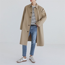 秋季百搭ulzzang风衣男韩版中长款大衣学院风外套FK118-P135，男装风衣，四季星座713