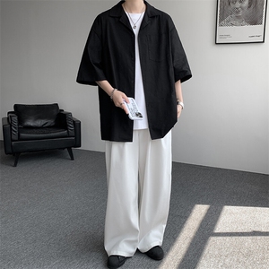 8XL-M亚麻短袖衬衫男夏薄款宽松休闲百搭大码半袖衬衣DC28002P50