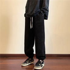 冬季欧棉绒羊羔毛束脚休闲裤M~5XLXZ604-KG54-P65控78，男装休闲裤，星座604