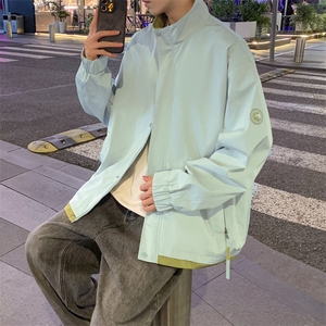 新款港风夜景立领撞色冲锋衣宽松二开夹克男DSA157B-J215-特P71图片