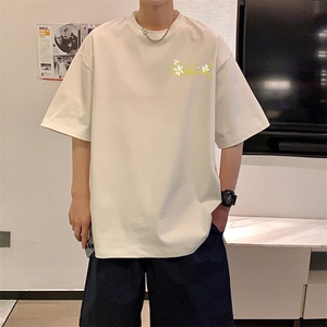 宽松纯棉短袖百搭上衣字母印花t恤男夏季新款2025-A2069TP20控39图片