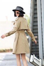 「布之魅」中长款风衣，三色，设计感十足，女装风衣，布之魅