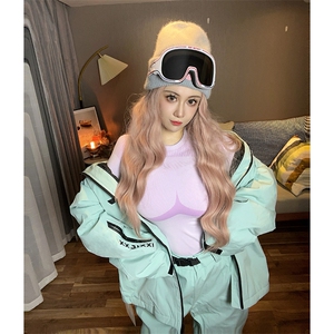 冬款单板双板防风防水加棉加厚大码连帽滑雪服外套男女HF66-P165图片