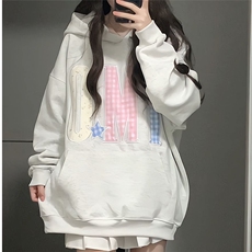 5342-P50原版做工#贴布刺绣休闲宽松卫衣薄款/加绒，女装卫衣/绒衫，星座617A-2