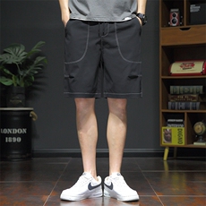 夏季新款短裤男宽松潮流港风百搭休闲五分裤运动短裤327-P20控48，男装休闲裤，星座717