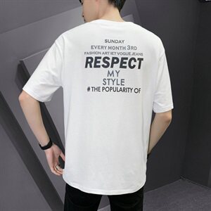 2021夏季新款短袖T恤男体恤潮牌潮流纯棉印花打底衫DS733TP25图片