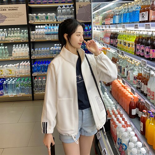 2024秋季新款小个子短外套女装休闲棒球服上衣宽松百搭减龄夹克潮图片