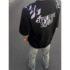 三色原版前后刺绣纯棉短袖ZX0259-P35，男装T恤，星座313A(原308A-2)