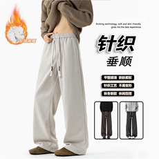 美式新款人字纹肌理感加绒休闲裤，A061-AX01765JR-特P40-无影墙，男装卫衣，电商A061