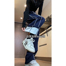 2025冬季新款内景大码加绒超柔织带卫裤M-5XHK23892-特P45，男装休闲裤，电商A022