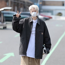 翻领底特律工装夹克男秋宽松休闲潮牌日系复古情侣外套YT92，男装夹克，星座1116A-1（原606A）