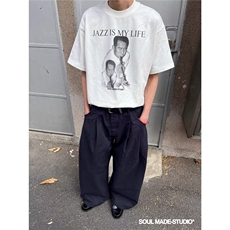 秋季美式褶皱设计感宽松休闲裤男女高级感小众裤子情侣潮ANB212，男装休闲裤，星座516A